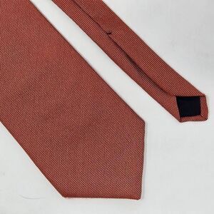 BROOKS BROTHERS MAKERS SILK TIE ORANGE MICRO TEXTURED COLOR SHIFT 3.75" X 58"